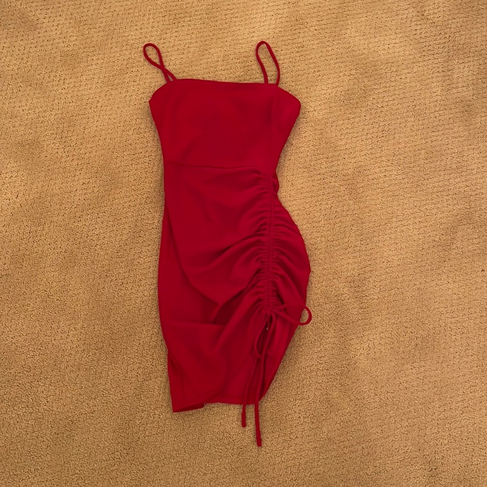 Red, Windsor, Mini Dress